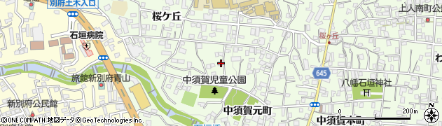 大分県別府市北石垣1415周辺の地図