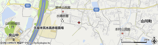 福岡県久留米市山川町151周辺の地図