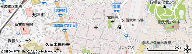 福岡県久留米市諏訪野町2198周辺の地図