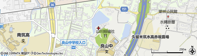 福岡県久留米市山川町14周辺の地図