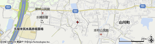 福岡県久留米市山川町289周辺の地図