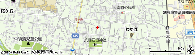大分県別府市北石垣1044周辺の地図