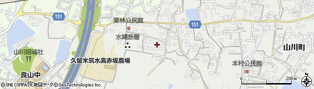 福岡県久留米市山川町154周辺の地図