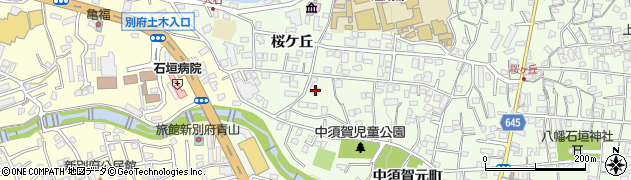 大分県別府市北石垣1427周辺の地図