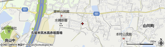 福岡県久留米市山川町146周辺の地図
