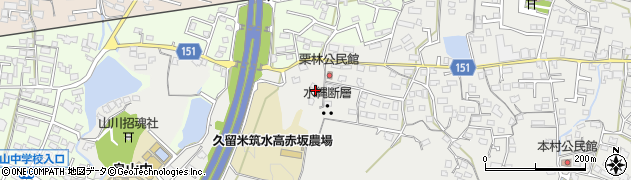 福岡県久留米市山川町129周辺の地図