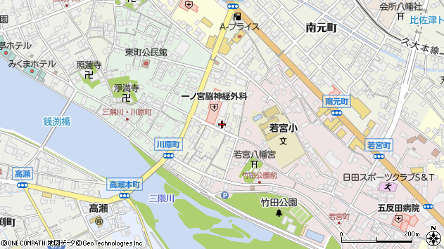 〒877-0041 大分県日田市竹田新町の地図