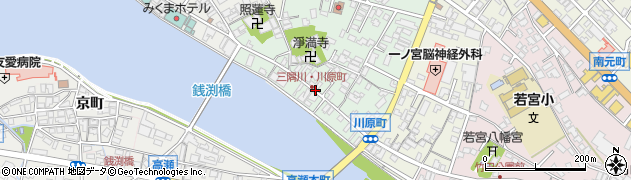 大分県日田市川原町周辺の地図