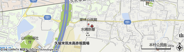 福岡県久留米市山川町134周辺の地図