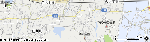 福岡県久留米市山川町881周辺の地図