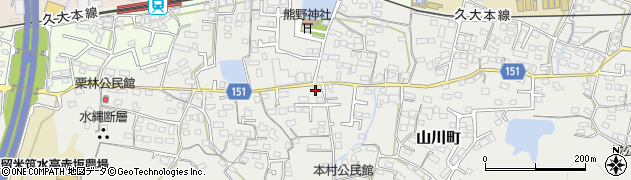 福岡県久留米市山川町399周辺の地図