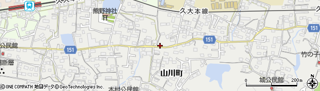 福岡県久留米市山川町1262周辺の地図