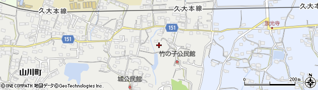 福岡県久留米市山川町1156周辺の地図