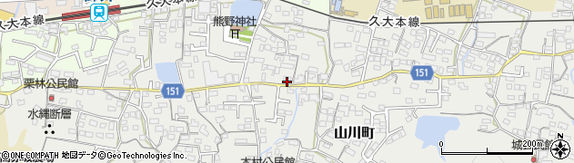 福岡県久留米市山川町379周辺の地図