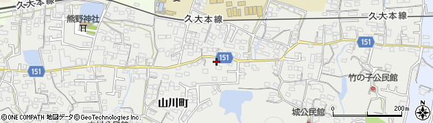 福岡県久留米市山川町722周辺の地図