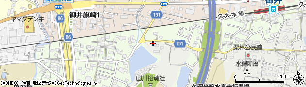 福岡県久留米市山川町2周辺の地図