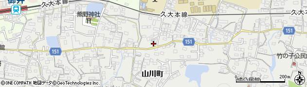 福岡県久留米市山川町1260周辺の地図