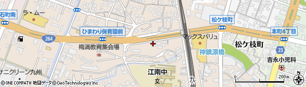 福岡県久留米市白山町周辺の地図