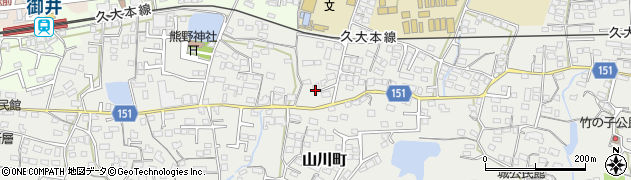 福岡県久留米市山川町1263周辺の地図