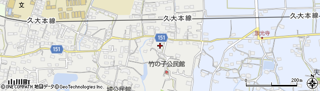 福岡県久留米市山川町1177周辺の地図