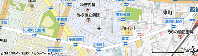 福岡県久留米市六ツ門町周辺の地図