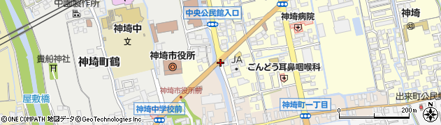 神埼市役所前周辺の地図