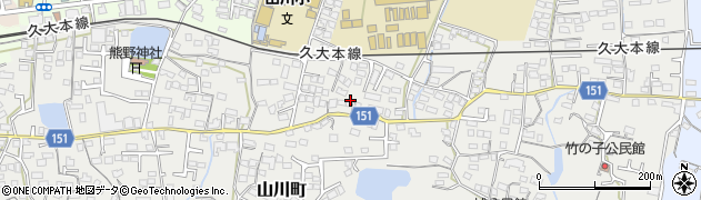 福岡県久留米市山川町1253周辺の地図