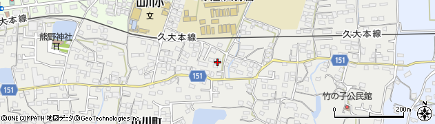 福岡県久留米市山川町1249周辺の地図