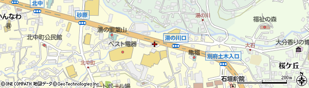 辛麺屋 桝元 大分別府店周辺の地図