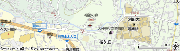 大分県別府市北石垣1732周辺の地図