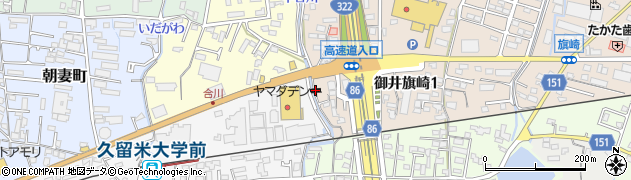 ラーメン龍の家　久留米インター店周辺の地図