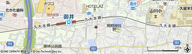 福岡県久留米市山川町1331周辺の地図
