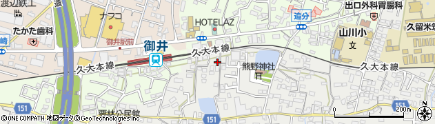 福岡県久留米市山川町1330周辺の地図