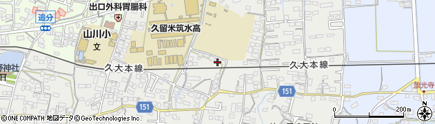 福岡県久留米市山川町1231周辺の地図