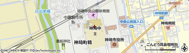 神埼市立神埼中学校周辺の地図