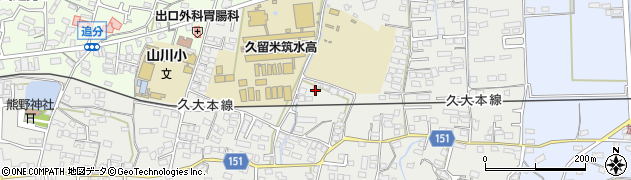 福岡県久留米市山川町1237周辺の地図