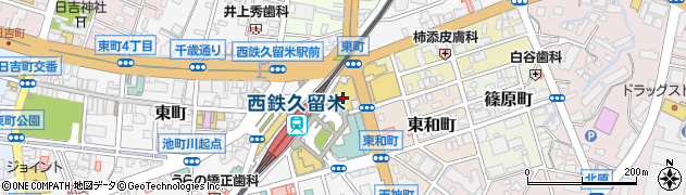 ミスターミニット岩田屋久留米店周辺の地図