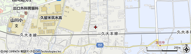 福岡県久留米市山川町1460周辺の地図