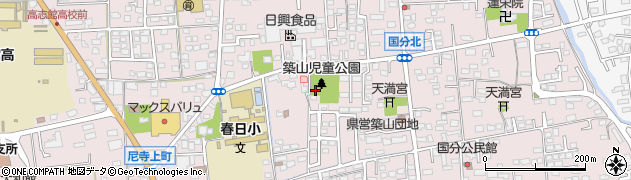 築山児童公園周辺の地図