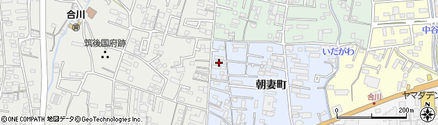 福岡県久留米市朝妻町1周辺の地図