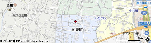 福岡県久留米市朝妻町3周辺の地図