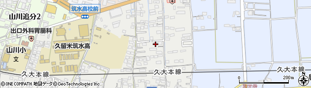福岡県久留米市山川町1456周辺の地図