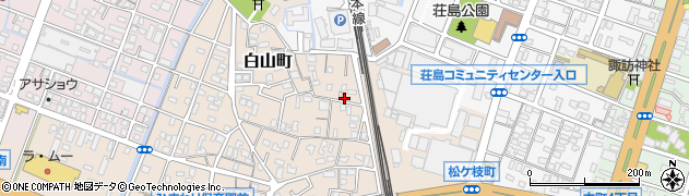 福岡県久留米市白山町110周辺の地図