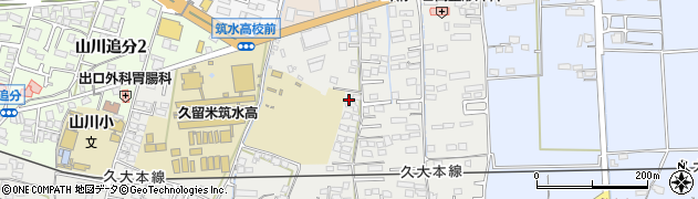 福岡県久留米市山川町1478周辺の地図