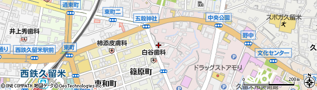 車検のコバック久留米店周辺の地図