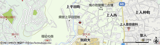 大分県別府市北石垣1709周辺の地図