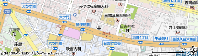 福岡県信用保証協会　久留米支所・経営支援課周辺の地図