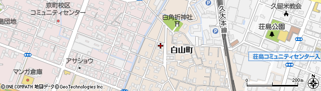 福岡県久留米市白山町398周辺の地図