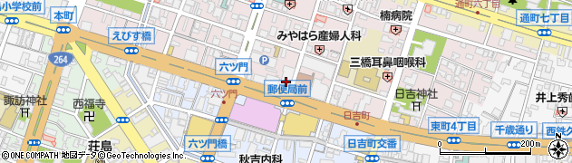 綜合警備保障株式会社　福岡支社久留米支店周辺の地図
