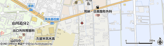 福岡県久留米市山川町1653周辺の地図